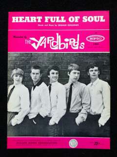 1965 Heart Full of Soul YARDBIRDS Sheet NM Clapton  