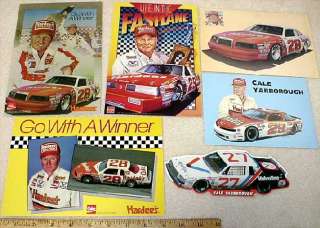   Hardees ford vintage Nascar Cale Yarborough racing postcard handouts