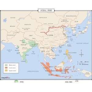  World History Wall Maps   Asia 1800