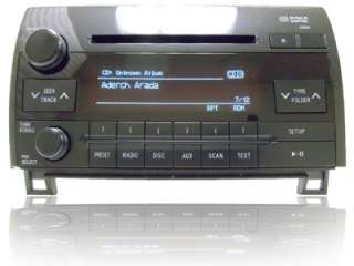 2010 2011 2012 Toyota Tundra Radio AUX  CD Player 86120 0C290 