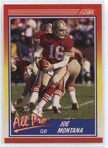 1990 Score All Pro #582 Joe Montana 49ERS Hall of Fame  