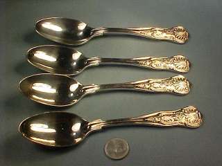 Four USN Officers Mess Silverplate Spoons  