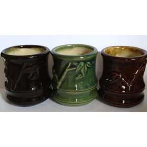   Ceramic Vase for 3 stalk Lucky Bamboo Arrangements