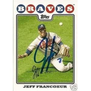 Jeff Francoeur Signed Atlanta Braves 2008 Topps Card 