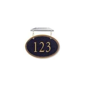  SIGNATURE SERIES PLAQUE OVAL SMALL BLACK GOLD CHARACTERS 