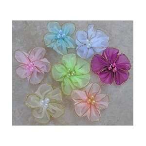   Color Beaded Organza Flowers Embellishments A82 Arts, Crafts & Sewing