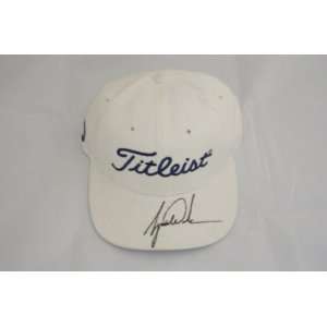 Tiger Woods Pga Signed Titleist Golf Hat Psa/dna   Autographed Golf 