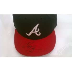  Chipper Jones Signed Atlanta Braves Baseball Hat 