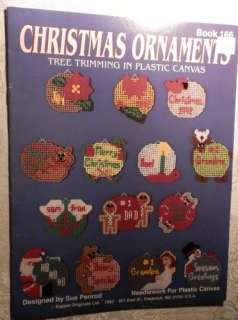 Needlework for Plastic Canvas Book 166 Christmas Ornaments in Plastic 