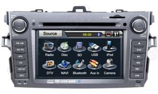   Touchscreen GPS DVD Player For Toyota Corolla 2008 2011 + Free Map