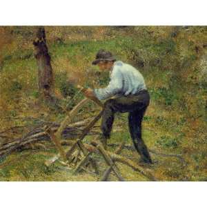  Oil Painting The Woodcutter Camille Pissarro Hand 