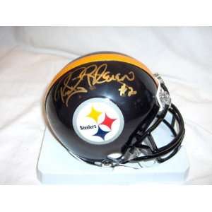  Rocky Bleier Pittsburgh Steelers Autographed Mini Helmet 