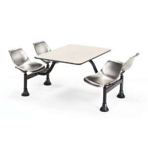  Group/Cluster Table and Chairs 24x48 Stainless Steel Seat 