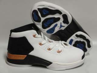 Nike Air Jordan XVII White Black Sneakers Preschool Kids Sz 10.5 