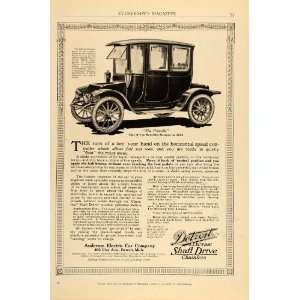  1911 Vintage Ad Anderson Electric Car Priscilla Detroit 