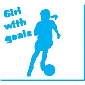  Wall Decal Sticker Art   Girls with goals   selected color Black 