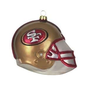 BSS   San Francisco 49ers NFL Glass Football Helmet Ornament (3 inches 