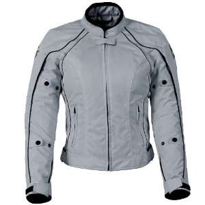 Fieldsheer Roma 2.0 Womens Textile On Road Motorcycle Jacket   Silver 