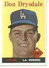 1958 Topps Don Drysdale L A Dodgers EX + # 25