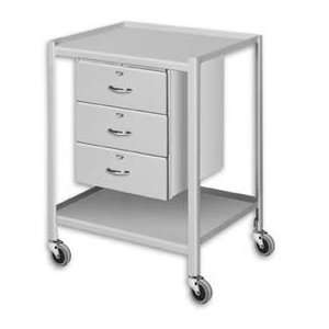   Shelves 2 Drawers With 3 Casters   24L X 23W