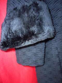Vintage John W. Thomas 1920s Long Black Dress Opera Coat L/XL 14/16 