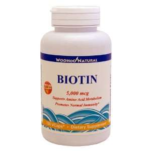 WooHoo Natural Biotin 5000 mcg   120 Vcaps® Health 