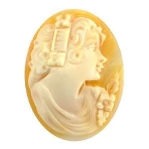  30x22mm Oval Geniune Italian Hand Carved Shell Cameo B 