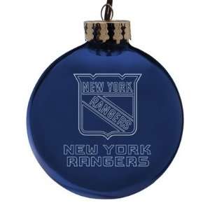  New York Rangers Laser Etched Ornament (Set of 2) Sports 