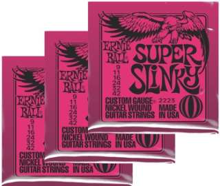 Ernie Ball Super Slinky 3 Pack (3 Pack) (Super Slinky 09 42 3 Pk 
