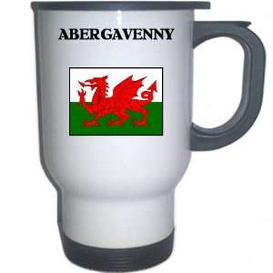  Wales   ABERGAVENNY White Stainless Steel Mug 