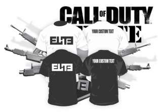 Call of Duty Shirt MW3 ELITE BOLD w/ GAMERTAG OR PSN print.  