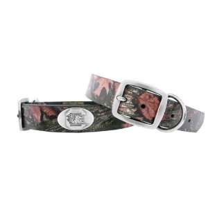   Fighting Gamecocks Camo Leather Concho Dog Collar, Large