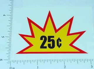 25 Cent Starburst Vending Machine Sticker V 18  