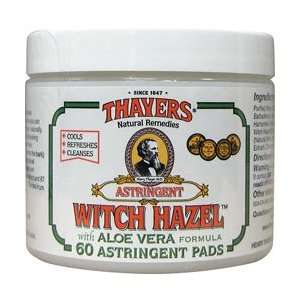 Witch Hazel With Aloe Vera 60 Ct by Thayers Natural Remedies