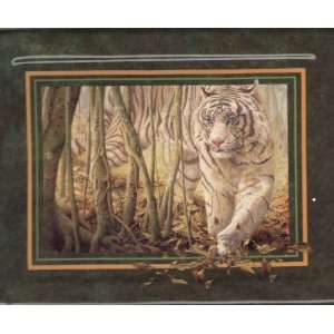  Vanishing Treasures Tiger Plate WHITE SHADOW with COA 