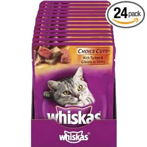 Whiskas Choice Cuts with Turkey & Giblets in Gravy Food for Cats, 3 