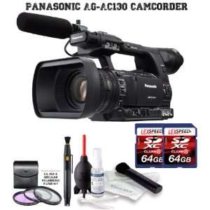  Panasonic AG AC130 2.2MP AVCCAM HD Hand Held Camcorder 