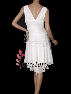   neck Cream Empire Waist Short Bridesmaid Dress 26100 US Size 8  