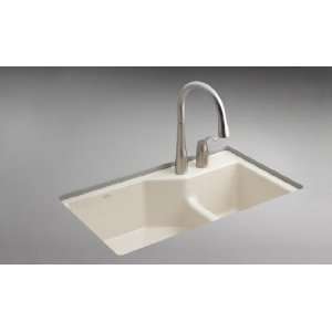Kohler K 6411 2 FE Indio Undercounter Double Offset Basin Kitchen Sink 