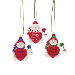 2011 Jesus Loves You Snow Much Ornaments   Party Decorations 