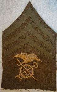 WW1 Sergeant Chevron for Quartermaster Cor