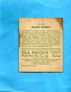 1933 WWG Sea Raider HIGH #44 Major Bonnet  