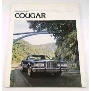   1978 78 Mercury COUGAR BROCHURE XR 7 Brougham 