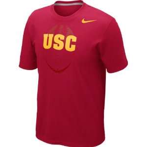  USC Trojans Crimson Nike 2012 Football Team Issue T Shirt 
