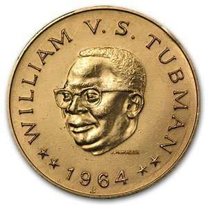  Liberia 1964 20 Dollars Gold Wm VS Tubman