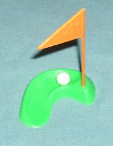 Golf cake topper   4 flags, 4 greens, 2 balls, 6 clubs  