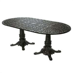  Windham Castings WO70XX34 Oval Woven Top Dining Table with 