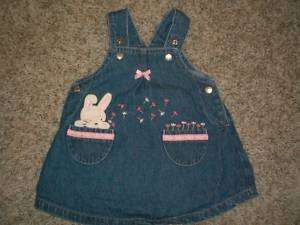 CARTERS baby girl jean DRESS size 0 3 Months  