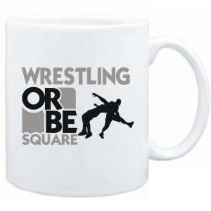  New Wrestling Or Be Square  Wrestling Mug Sports