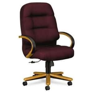 HON 2190 Pillow Soft Wood Series Executive High Back Chair, Medium Oak 